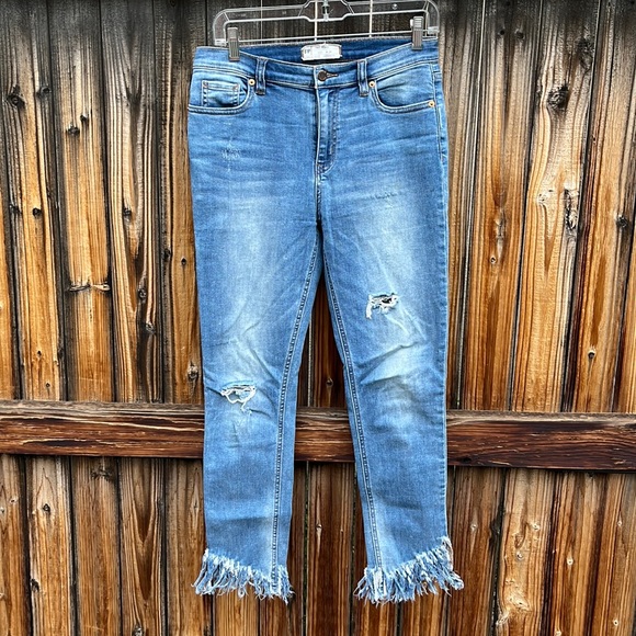 Free People Denim - Free People distressed cropped jeans